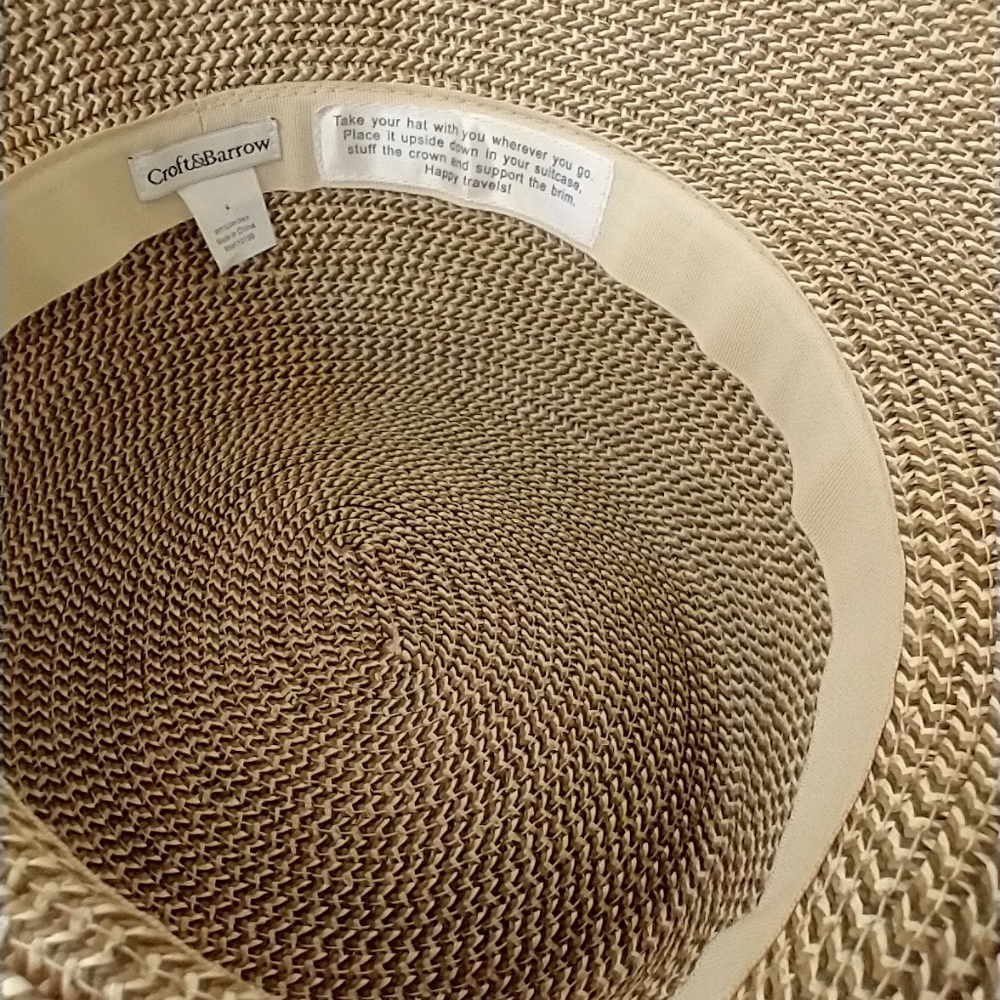 Elegant Tan Woven Bucket/ Brim Hat NWOT - Picture 16 of 16